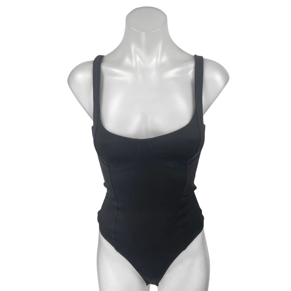 Abercrombie & Fitch Black Sleeveless Scoop Neck Cami Tank Bodysuit Top Size XXS